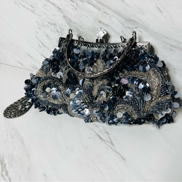 3/$60 Vintage Beaded Sequin Mermaidcore Handbag Shoulder Bag - Picture 7 of 7